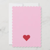 Invitation Saint Valentin Pink Doilies Party (Dos)