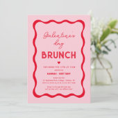 Invitation Saint-Valentin rose Brunch de Saint-Valentin (Debout devant)