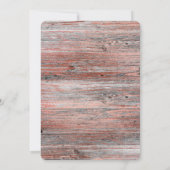 Invitation Saint Valentin Rose Gold Foil & Rustic Wood (Dos)