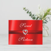 Invitation Saint-Valentin rouge, mariage, Sweet Si (Debout devant)