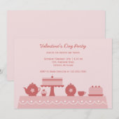 Invitation Saint-Valentin sucreries et friandises (Devant / Derrière)