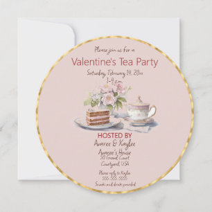 Invitation Saint Valentin Tea Party