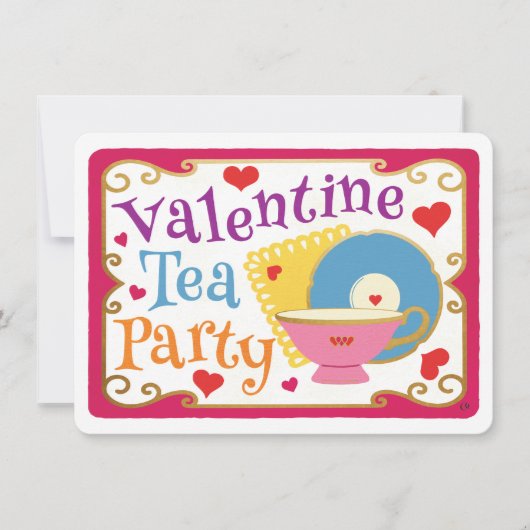 Invitation Saint-Valentin Tea Party (Devant)