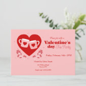 Invitation Saint Valentin Tea Party (Debout devant)