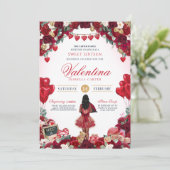 Invitation Saint Valentin Thème Sweet 16 Anniversaire (Debout devant)
