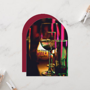 Invitation Saint Valentin Vin Charcuterie Ami Fête