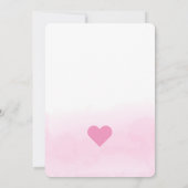 Invitation Saint Valentin XOXO Pink Watercolor Party (Dos)