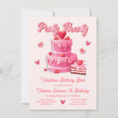 Invitation Saint Valentin's Anniversaire de fête (Devant)