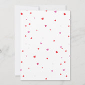 Invitation Saint Valentin's Brunch Arc-en-ciel rouge & Cupido (Dos)