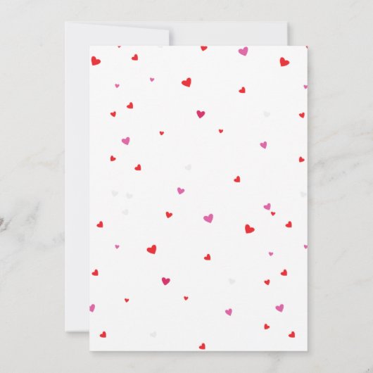 Invitation Saint Valentin's Brunch Arc-en-ciel rouge & Cupido (Dos)