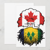 Invitation Saint-Vincent-Vindan, racine canadienne de l'arbre (Devant / Derrière)