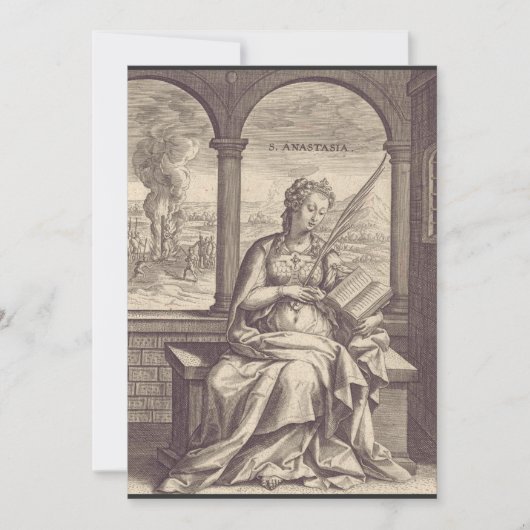Invitation Sainte Anastasia sainte et martyre chrétienne (Devant)