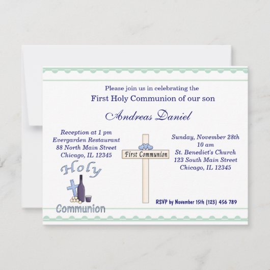 Invitation Sainte Communion (Devant)