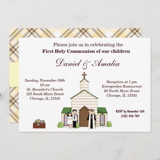 Invitation Sainte Communion (Devant / Derrière)