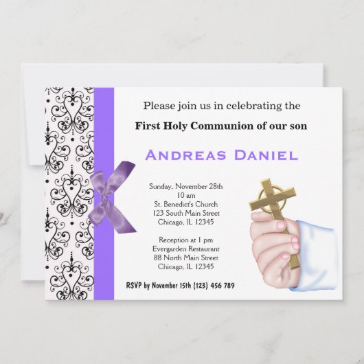 Invitation Sainte Communion (Devant)