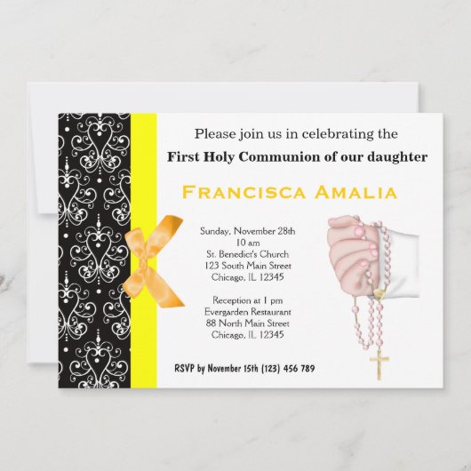 Invitation Sainte Communion (Devant)