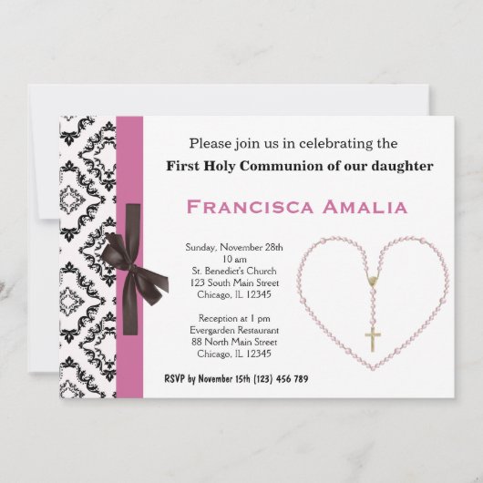 Invitation Sainte Communion (Devant)