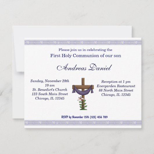 Invitation Sainte Communion (Devant)