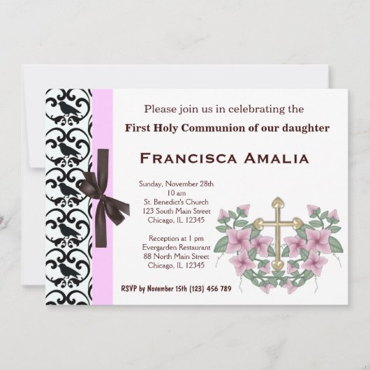 Invitation Sainte Communion (Devant)