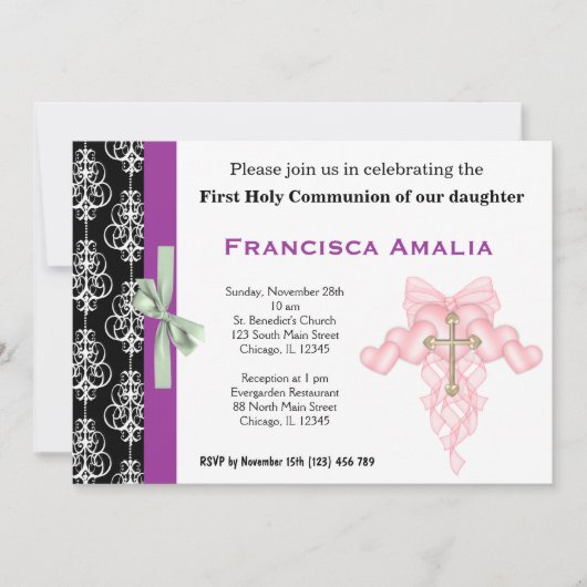 Invitation Sainte Communion (Devant)