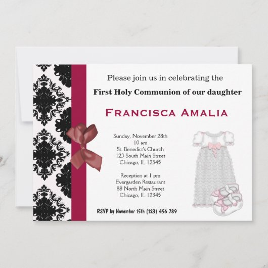 Invitation Sainte Communion (Devant)