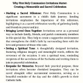 Invitation Sainte Communion catholique Élégant floral