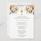 Invitation Sainte Communion catholique Élégante Eucharistie f (Dos)