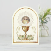 Invitation Sainte Communion Divine Miscy Floral (Debout devant)