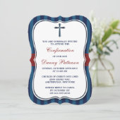 Invitation Sainte Communion Ou Confirmation De Croix Bleue Et (Debout devant)