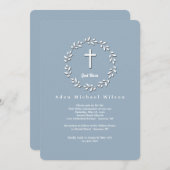 Invitation Sainte Croix couronne religieuse (Devant / Derrière)