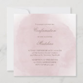 Invitation Sainte Croix sur aquarelle rose poussiéreuse Confi (Dos)