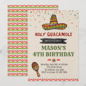 Invitation sainte de fête d'anniversaire de (Devant / Derrière)