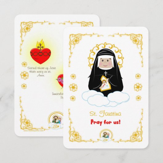 Invitation Sainte-Faustina (Devant / Derrière)