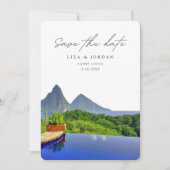 Invitation Sainte-Lucie Enregistrer la date Mariage Pittoresq (Devant)