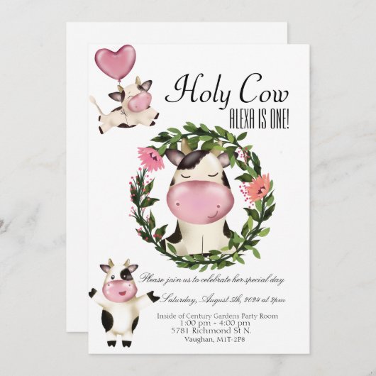 Invitation Sainte vache ! (Devant / Derrière)