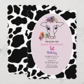 Invitation Sainte Vache 1er Anniversaire  (Devant / Derrière)