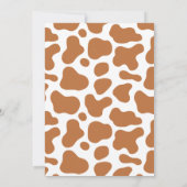Invitation Sainte Vache Brun Chic Rustique 1er Anniversaire d (Dos)