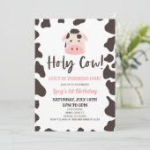 Invitation Sainte vache ! Je tourne une fête d'anniversaire (Debout devant)