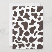 Invitation Sainte vache ! Je tourne une fête d'anniversaire (Dos)