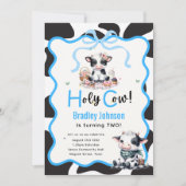 Invitation Sainte vache ! Modèles Anniversaires de enfants 1e (Devant)