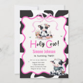 Invitation Sainte vache ! Modèles Anniversaires de enfants en (Devant)
