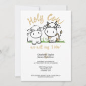Invitation Sainte Vache Nous Dirons Je Moo Mariage (Devant)