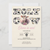 Invitation Sainte vache Occidentale 1er anniversaire fille In (Devant)