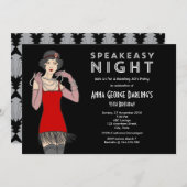 Invitation Saison 20 du Speakeasy Night Party (Devant / Derrière)