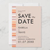 Invitation Saison automne de série rayures | Photo Enregistre (Devant)