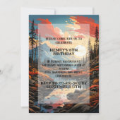 Invitation Saison d'automne en plein air fête d'anniversaire (Devant)