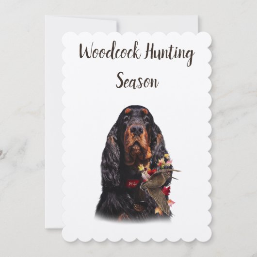 Invitation Saison de chasse à la bécasse (Devant)