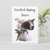 Invitation Saison de chasse à la bécasse (Debout devant)