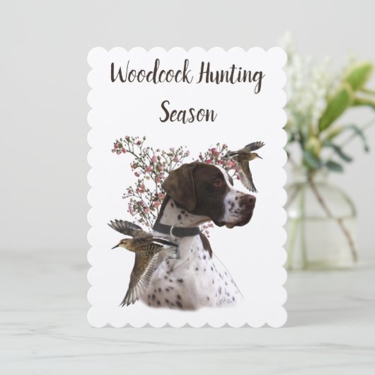 Invitation Saison de chasse à la bécasse (Debout devant)