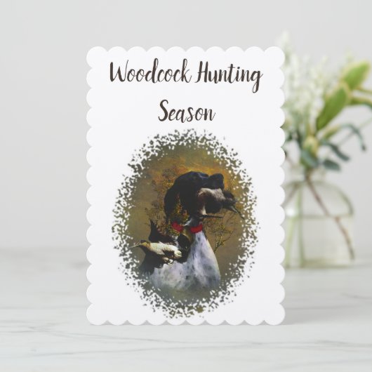 Invitation Saison de chasse à la bécasse (Debout devant)